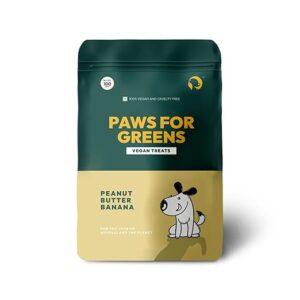 Paws for Greens Veg Dog Treats – 100% Natural, Grain-Free & Organic Biscuits | Healthy Vegan Snacks for Dogs & Puppies (100g)